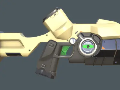 Plasma Pistol Low-poly 3D model purchase