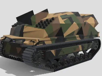 TRX Tracked Robot 10 ton Low-poly 3D model