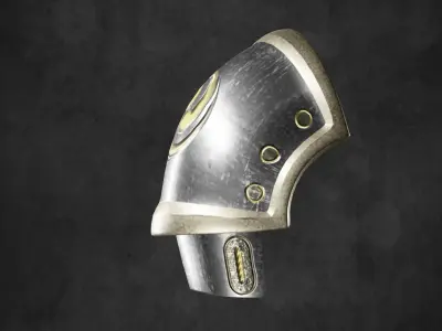 Gaming Asset - Orbitron Shoulder Shield Low-poly 3D model