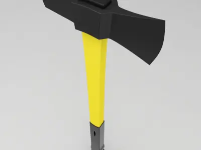 Wood chopping splitting axe 3d model 3D model purchase
