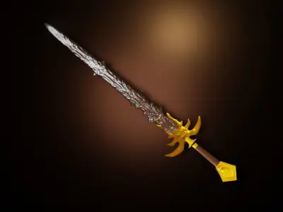Fantasy sword 3D model 2