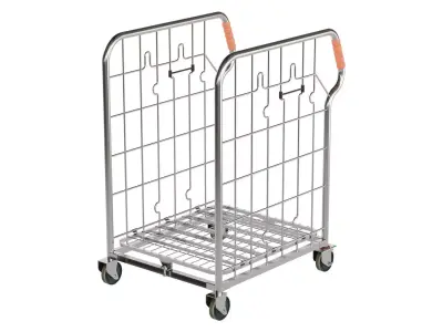 Compact Foldable Stock Cage Trolley 3D model