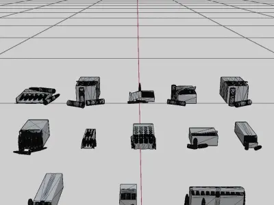 Ammunition ammo box Military Collection  Low-poly 3D model