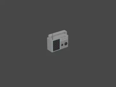 Minimalist Retro Radio Design Free 3D model
