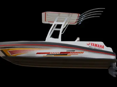 Yamaha Boat Low-poly 3D model