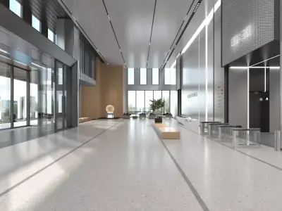Lobby Hall Foyer Office 3D model purchase
