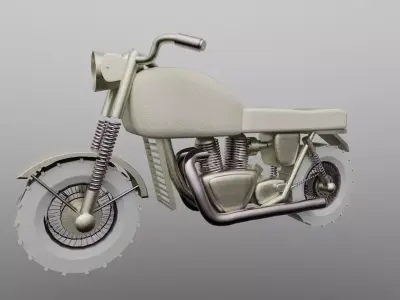 motorcycle Free low-poly 3D model buy