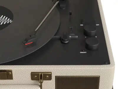 Cream Crosley Cruiser Vinyl Turntable 3D model