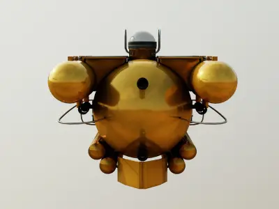 Submarine for exploration Jago Low-poly 3D model