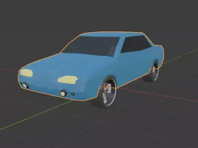 low poly car Free low-poly 3D model V2