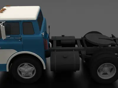 C-Series C-800 Semi Truck 1970 Low-poly 3D model