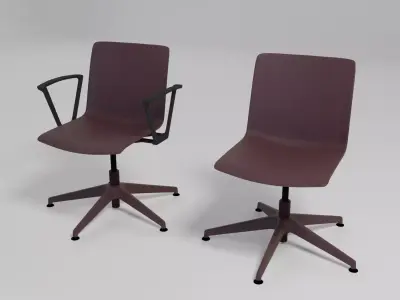 SHILA - Reception chair with 5-star base - Free 3D model