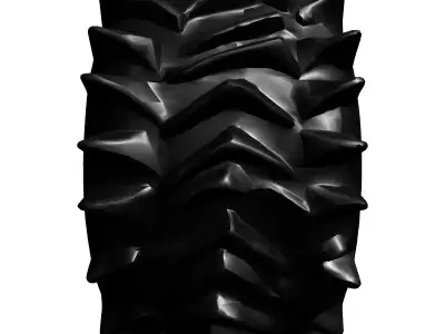 Heavy Duty OffRoad Tire Low-poly 3D model