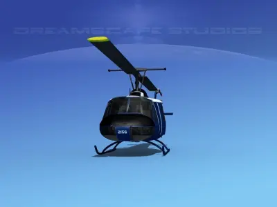 Bell UH-1B Iroquois V09 US Air Force 3D model
