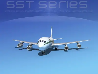 Boeing 707-320 SS Alitalia 3D model