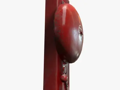 Fire Alarm Retro Game Ready PBR Textures Low-poly 3D model