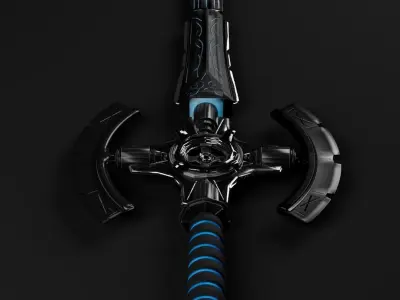 High-Detail 3D Sword Model Low-poly 3D model