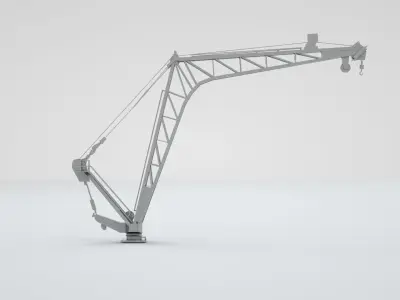 Naval Crane - World War 2 Battleship 3D model