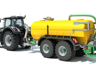 Tractor with Trailer 3D model
