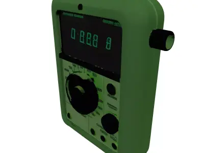 Retro SciFi Green Electronic Device 3D model