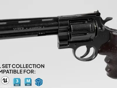 Pistol set collection 3D model