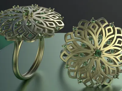 turkish ring 3D print model