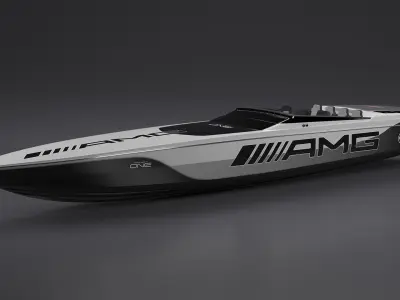Cigarette Boat 515 Black 3D model