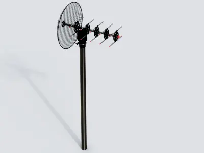 Antenna 09 Low-poly 3D model