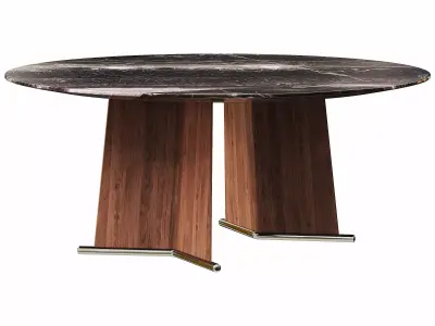 Libra Round tables By Minotti 3D model