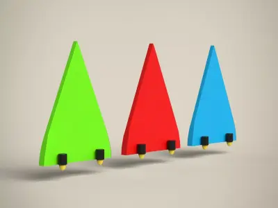 Cartoon plane Low-poly 3D model 3