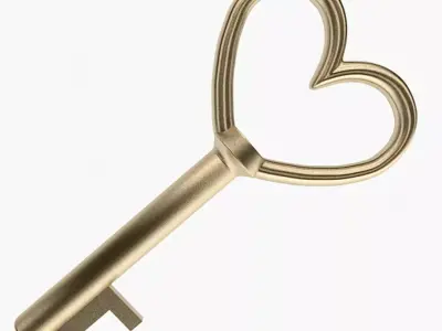 Gold Key Low-poly 3D model