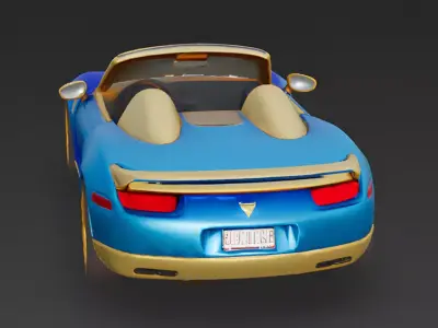 The Nile Nomad Pharaoh Sports Car 3D Model Low-poly 3D model