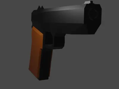Lowpoly Gun Free for videogames Free low-poly 3D model