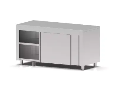 Worktable with Sliding Door  -  Ready to Manufacture 3D model