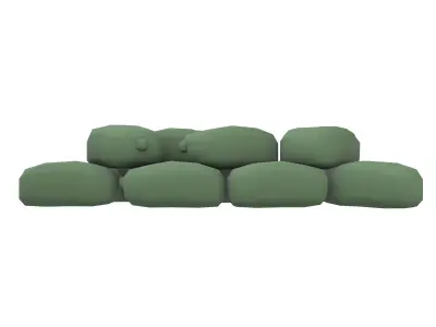 Battlefield Sandbag v1 002 Low-poly 3D model