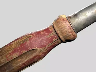 Old screwdriver low-poly 3D model Low-poly 3D model