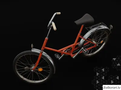 Vintage Bicycle Low-poly 3D model purchase
