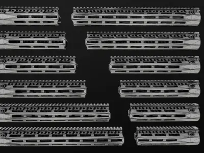 BCM MCMR MLOK AR15 Handguard Low-poly 3D model