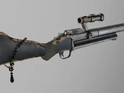 M79 GRENADE LAUNCHER LOW POLY Low-poly 3D model purchase