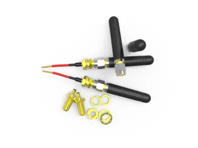 Antena telecommunication cable connectors Free 3D model