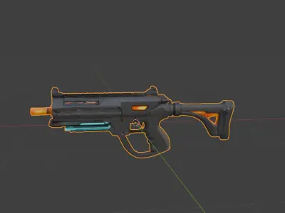 Realistic 3D Handgun  Low-poly 3D model