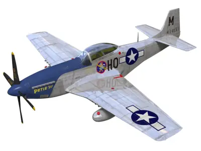 North American P-51D Mustang 3D model purchase