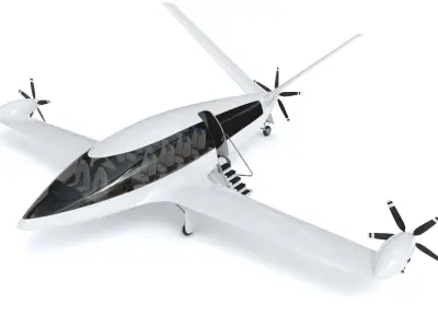 Electric Aircraft Alice Eviation Panoramic with Interior  3D model