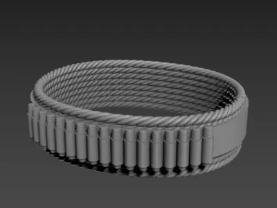Mandalorian Boba Fett belt and gears One12 scale STL 3D print model