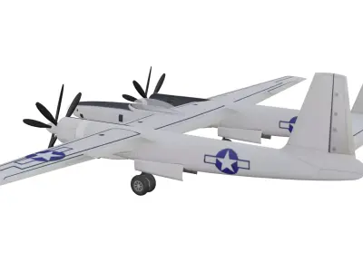 Hughes XF11 Low-poly 3D model