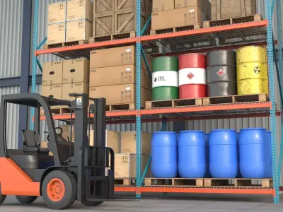 Warehouse Elements PBR 3D model