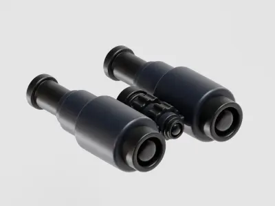 Binoculars Low-poly 3D model order