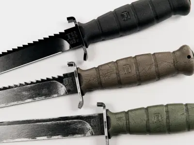 Glock Field knife FM 78 and FM 81 - color and wear variants 3D model