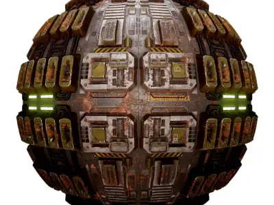 PBR Sci-Fi Industrial Texture 19 Low-poly 3D model