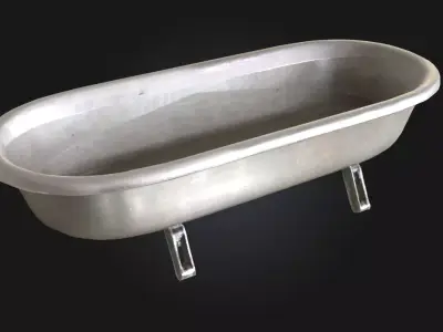 Antique Bathtub  Vintage Sanitary Elegance 3D model